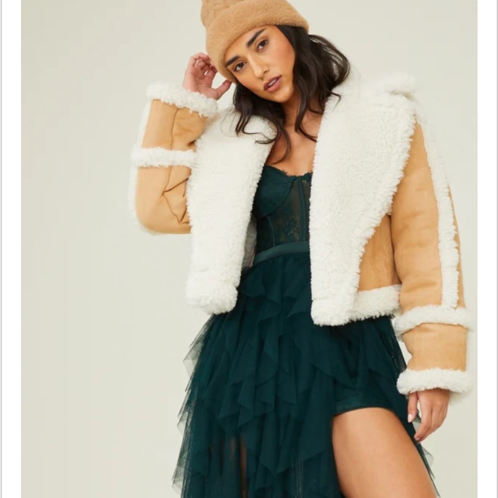 Altar’d State faux suede Sherpa jacket XS